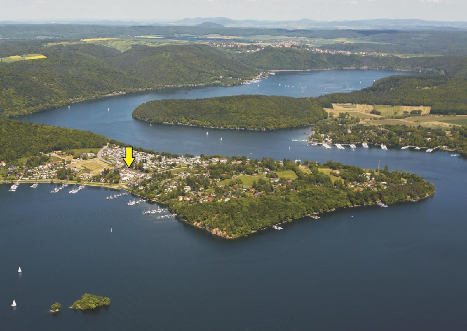 Seeblick Geniessen In Schoener Fewo Am Edersee Scheid  Bagian luar foto